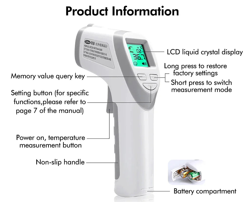 Cofoe Baby Digital Infrared Forehead Thermometer