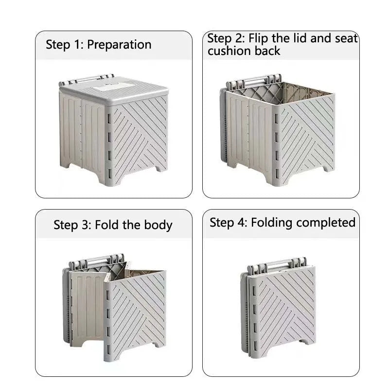 Children's fold-able portable toilet for outdoor use