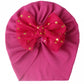 Cute Bow Baby Turban Hat Soft Elastic Beanie for Newborn Girls Summer