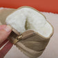 New Winter Baby Snow Boots Leather Warm Plush Infant Shoes Zip Side Soft Sole Fashion Toddler Boys Girls Boots 15-25