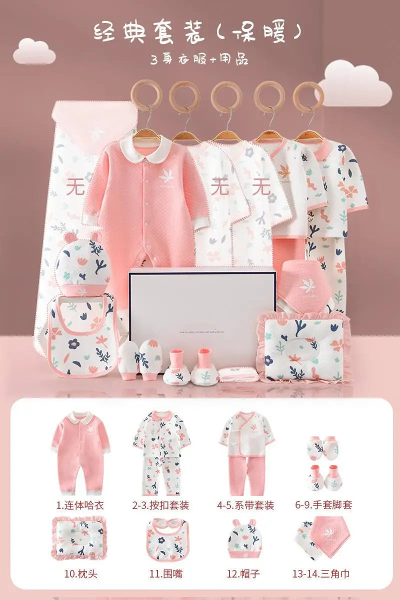 Pure Cotton Newborn Baby Set – Unisex Clothing Suit (0–12 Months)