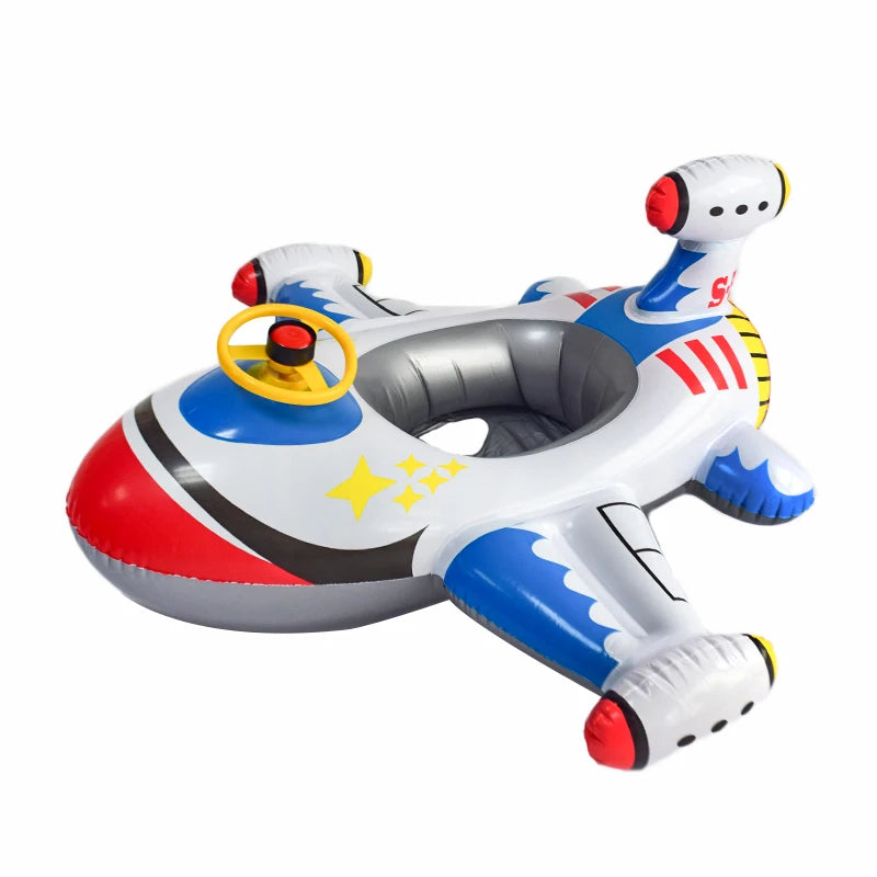 Inflatable Baby Airplane Pool Float – Fun Seat with Steering Wheel