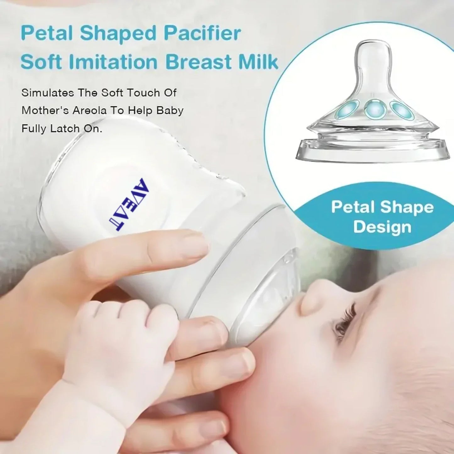 150/250ml Petal Baby Feeding Bottle – Wide Caliber, Drop-Resistant, Gift Item