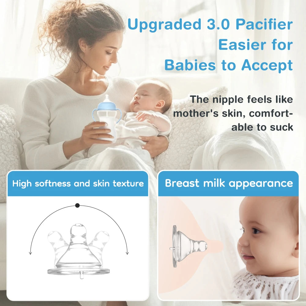 180/330ML Baby Bottle Newborn Baby Bottle  Feeding Cup with Gravity Ball Milk Bottle Baby Bottles Double Handle