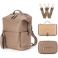 7-in-1 PU Leather Diaper Bag Set