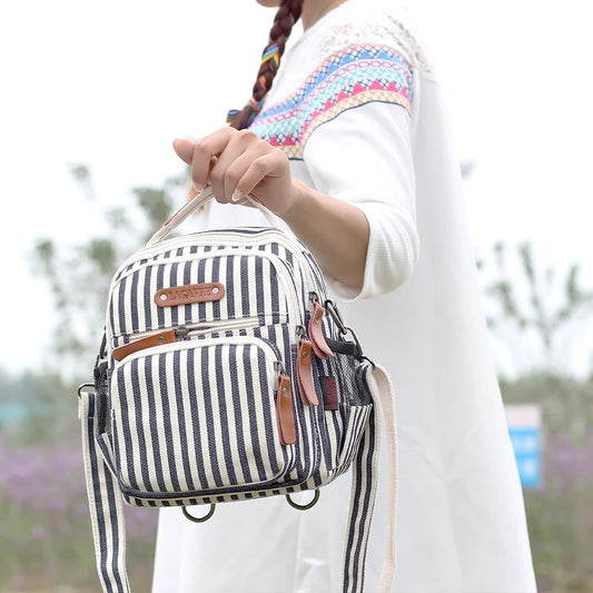 Fashion Casual Mommy Messenger Bag – Large Canvas Travel Diaper Bag