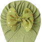 Cute Bow Baby Turban Hat Soft Elastic Beanie for Newborn Girls Summer