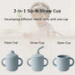 Silicone Baby Sippy Cup – Double Lid, BPA-Free, Portable Kids Bottle