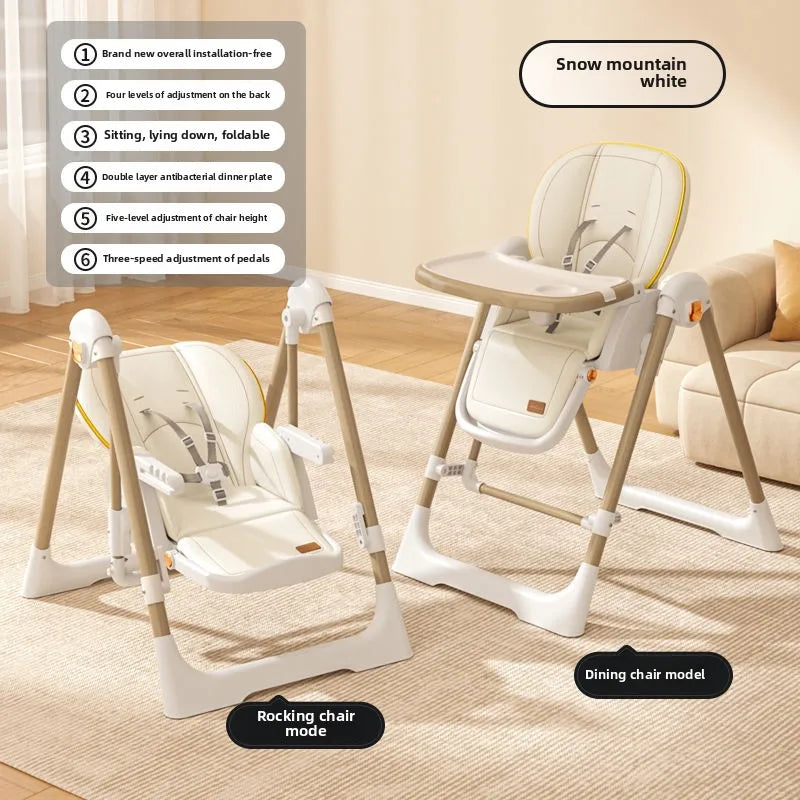 Foldable Baby High Chair Multifunctional Portable Feeding Seat for Toddlers Suitable for Home Use and Learning to Sit kids chair