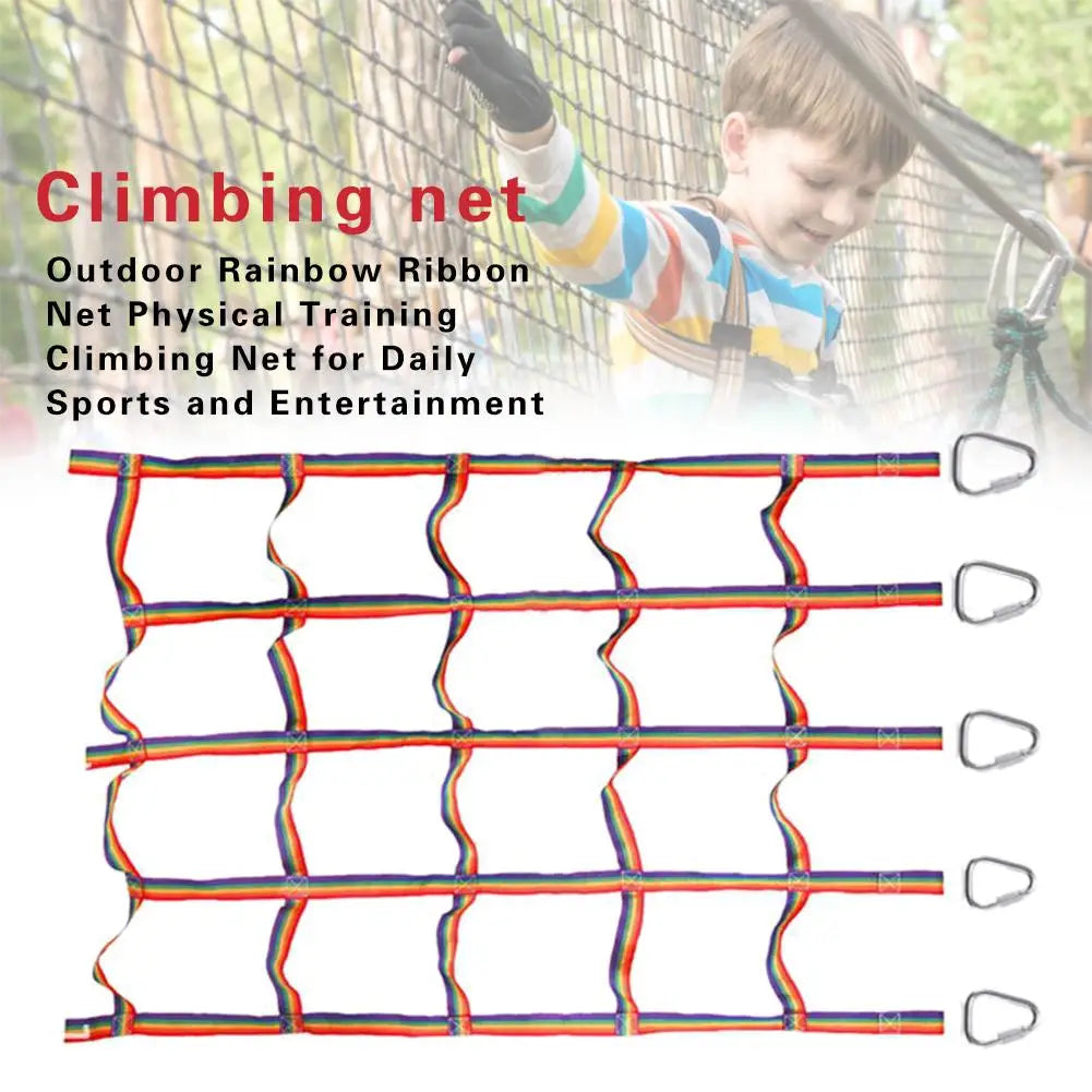 Rainbow Rope Climbing Net for Kids