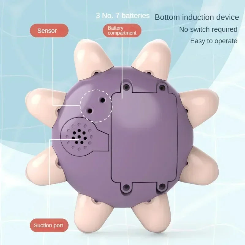 Spray Water Shower Baby Bath Toys Electric Whale Bath Ball with LED Light Music Bathtub Toy for Kids