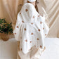 2023 Winter Baby Hooded Cloak Baby Girl Coat Infant Outfit Windproof Coral Velvet Blankets for Newborn Embroidered Baby Clothes