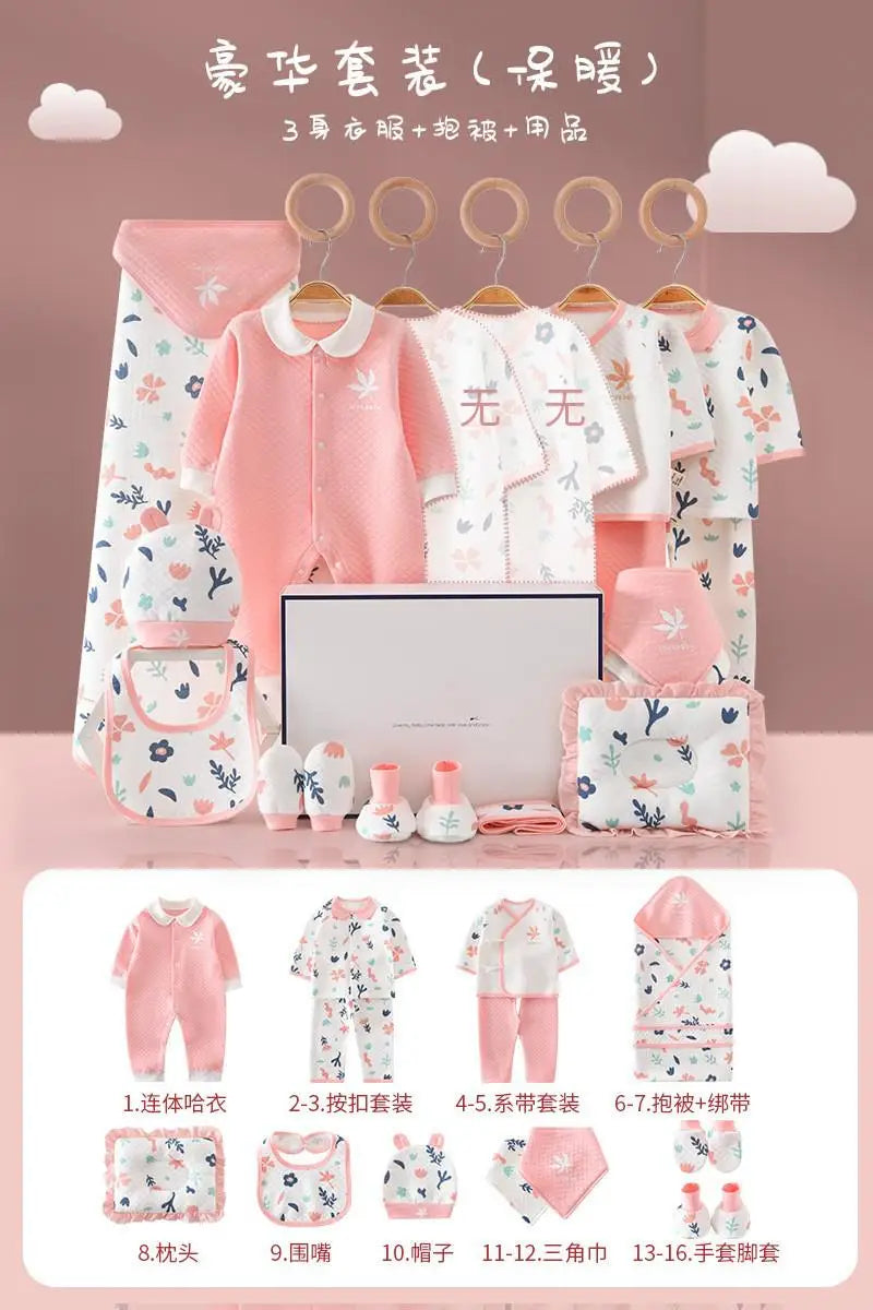 Pure Cotton Newborn Baby Set – Unisex Clothing Suit (0–12 Months)