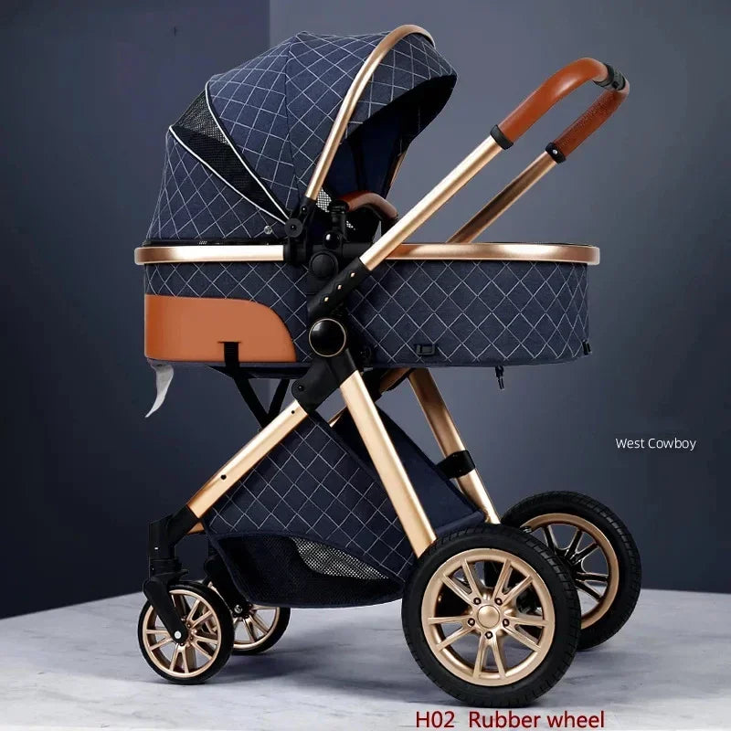 2025 New baby stroller High landscape 3 in 1 baby carriage Luxury Pushchair Baby Cradel Infant Carrier kinderwagen car 2in1