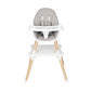 5-in-1 Baby feeding Chair for  to Toddler 4-Position Adjustable Wooden Eating Highchair with Seat Cushion Kids Chair