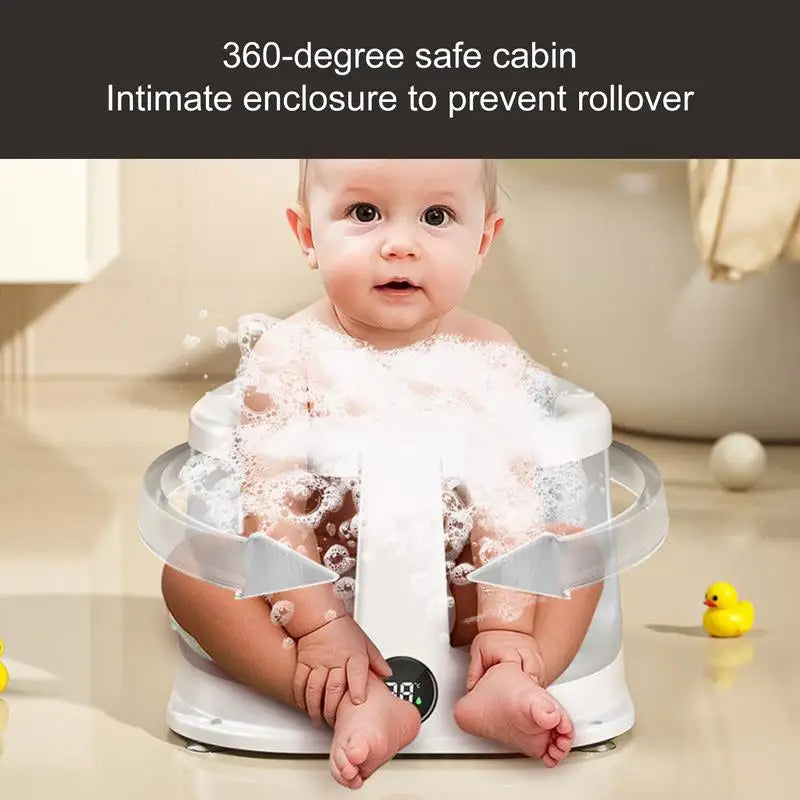 Baby Chair For Bath Anti-Slip Baby Sitting Chair For Bathing With Temperature Sensor Children Safety Shower Assistance Supplies