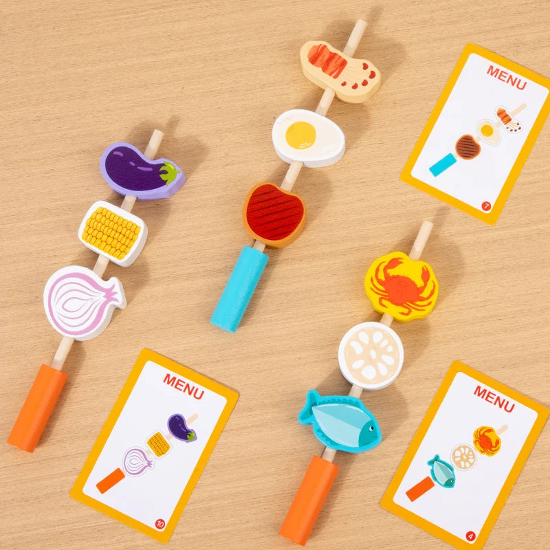 Wooden BBQ Grill Toy – Role-Play Fun!