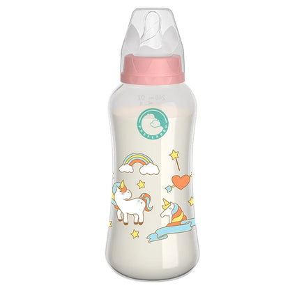 150/240ML Baby PP Bottle Wide Mouth Newborn Baby Bottle with Handle Baby Milk Bottle Newborn Pattern Baby Cup BPA Free