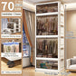 Multifunction Folding Storage Cabinet Dustproof Wardrobe Sundries Cabinet Closet Organizer Locker Storage Box