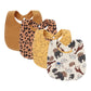 4 Pcs/lot Baby Bibs Double Layer Cotton Saliva Towel for Girls Boys Cute Printed Newborn Burp Cloths Infant Feeding Accessories