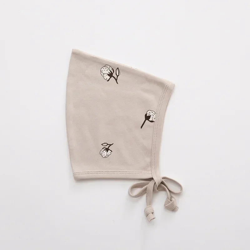Floral Retro Baby Beanie Hat for Spring Summer Photos
