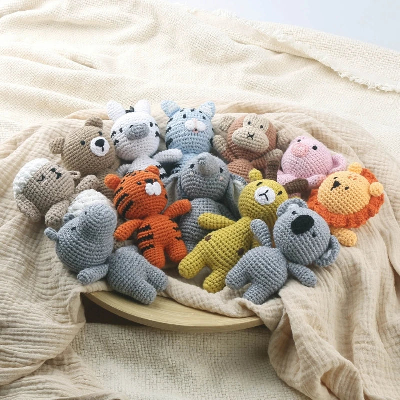 Knitted Animal Plush Toy – Soft Sleep Toy for Babies