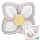 Blooming Bath Lotus Baby Bath Seat Plush Minky Baby Sink Bathtub Mat Cushion Safe Flower Seat for Newborns