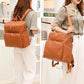 Large PU Leather Diaper Backpack