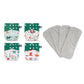 Washable Baby Diapers Set – 4 Cloth Nappies with Inserts, 3–15kg