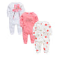 3 Pcs/lot 100% Cotton Baby Girls Clothes Set 0-12M Long Sleeve Newborn Boy Rompers Spring Autumn Carton Print Jumpsuit