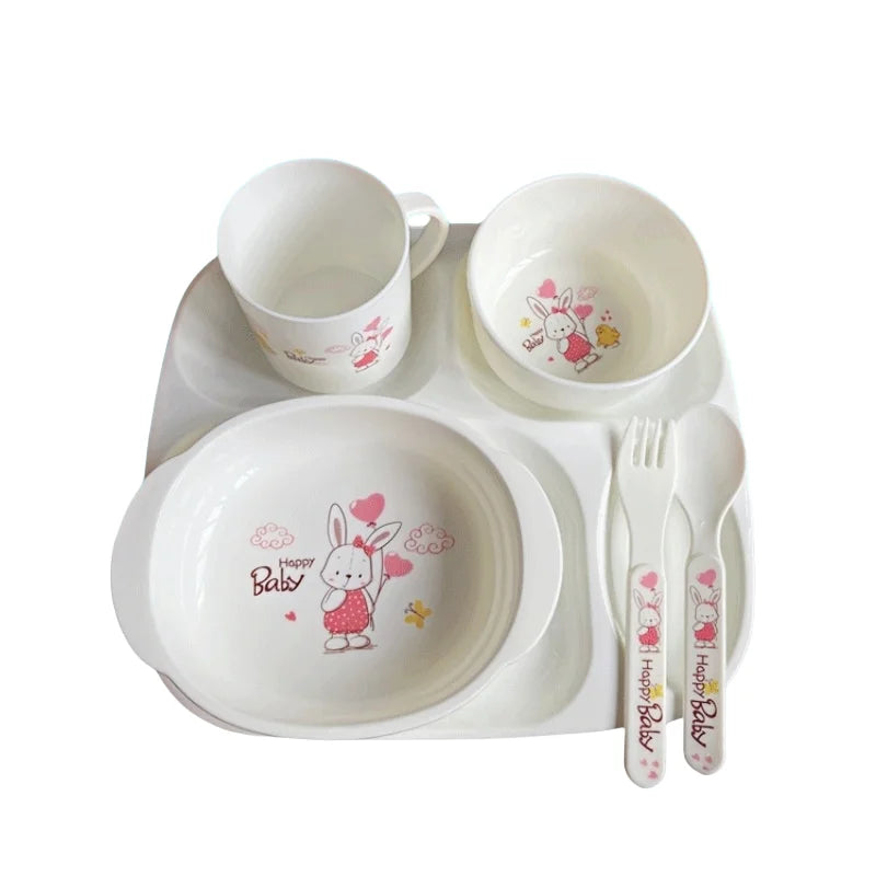 Children’s Feeding Set – Divided Plate & Spoon/Fork Set
