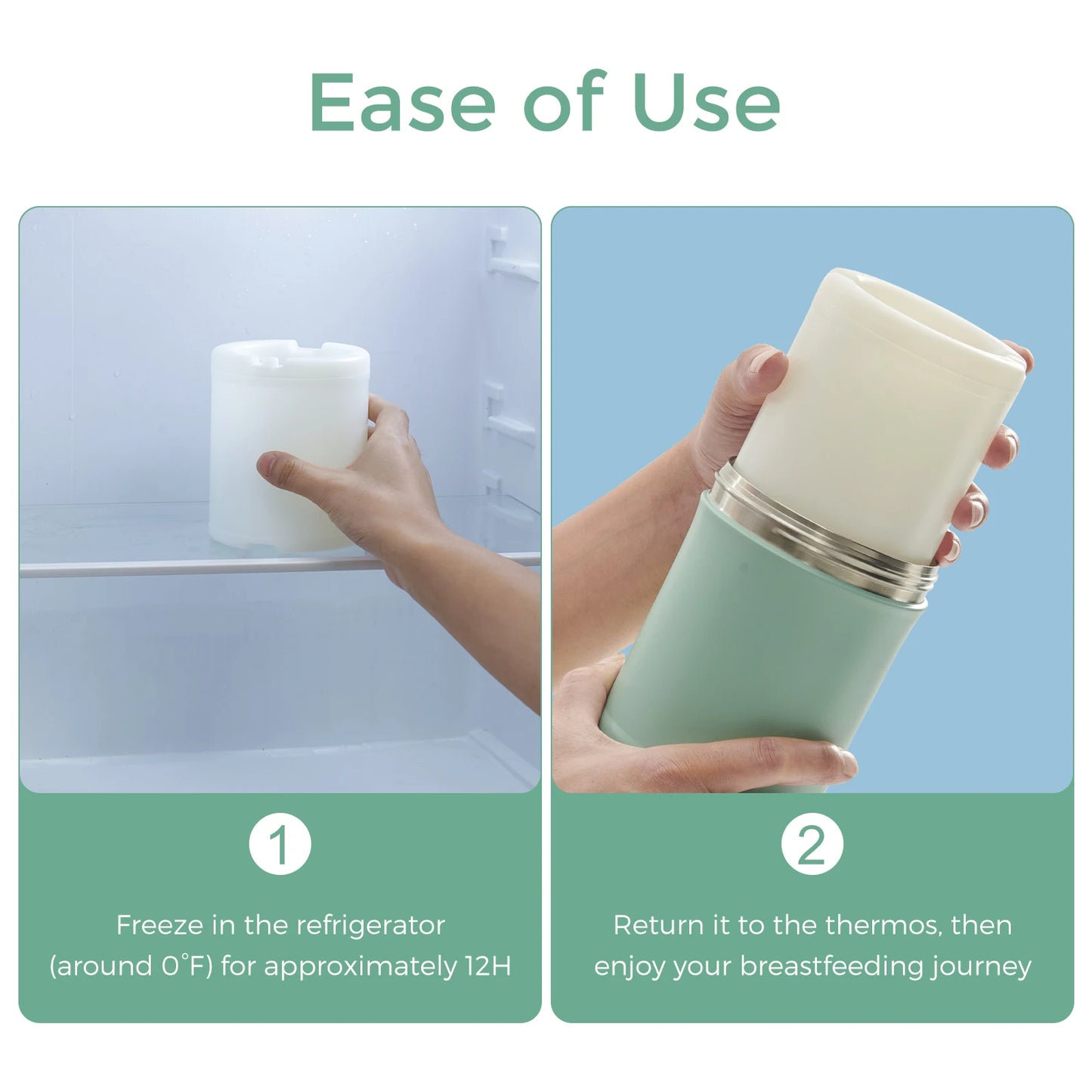 Momcozy 22oz Portable Breast Milk Cooler – 24H 360° Cooling with 2 Bottles