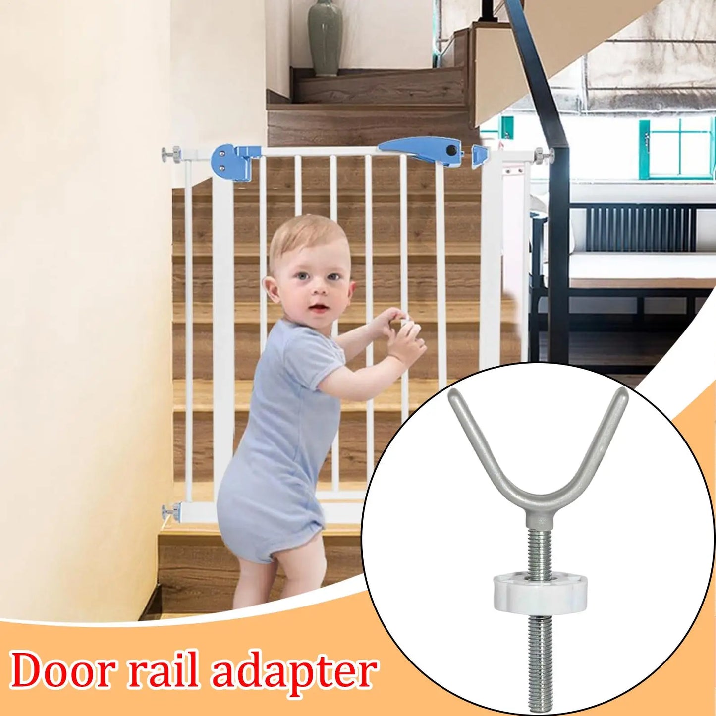 Banister Baby Gate Adapter 4 Pieces Pet Barrier Stabilizer Toddler Pet Gate Adapter For Stairway Railing Indoor Outdoor Hallway