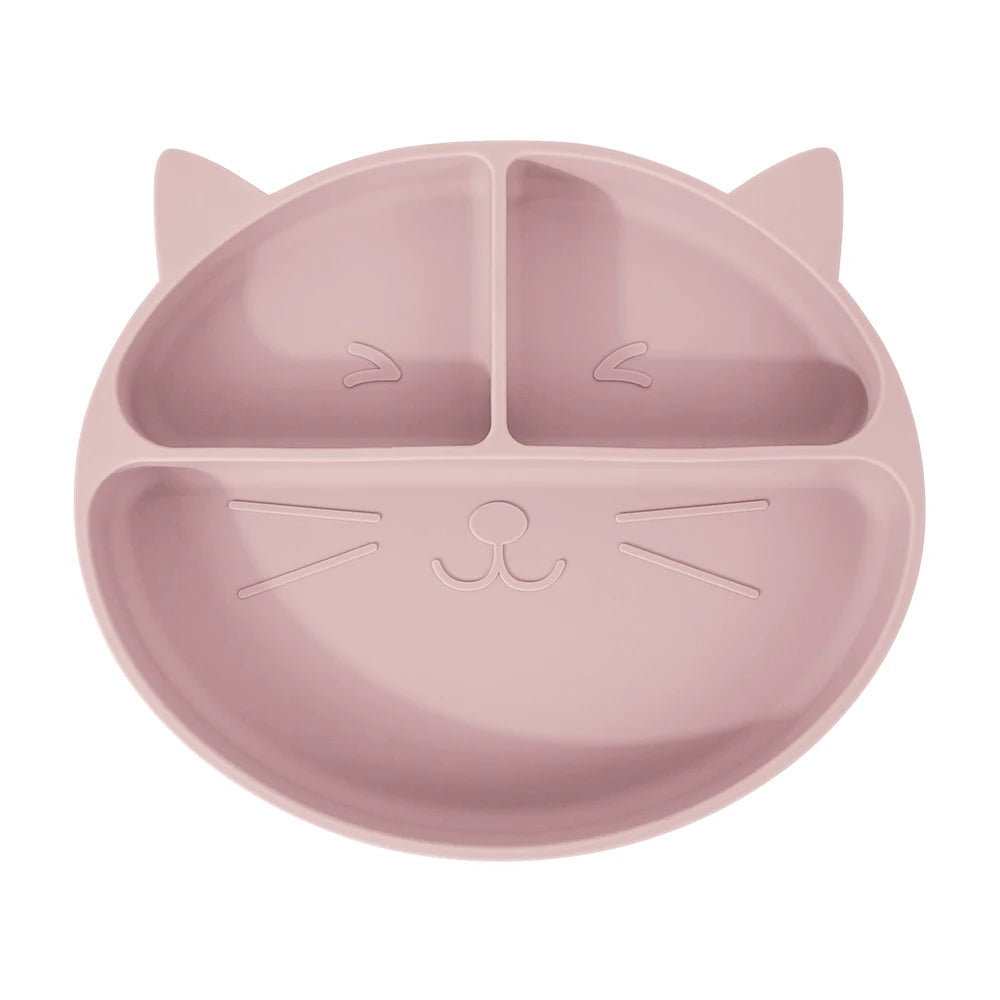Toddler Feeding Set – Non-Slip Silicone Cartoon Plate & Bowl