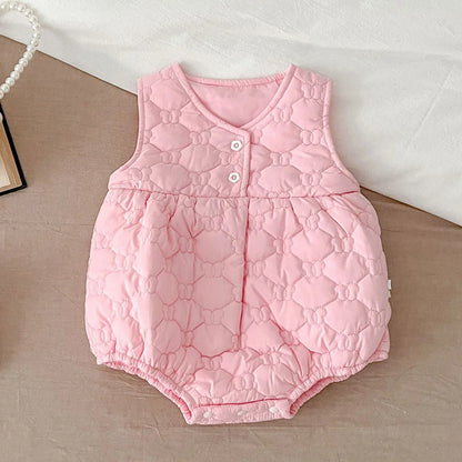 Winter Infant Baby Girls Long Sleeve Sweet Printing Thicken Cotton Jumpsuit Newborn Kids Baby Girls Clothes Rompers