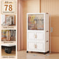 Children's Wardrobe Storage Cabinet Living Room Foldableable Bedroom Container Bins Large Capacity Baby Wardrobe Multi-Function