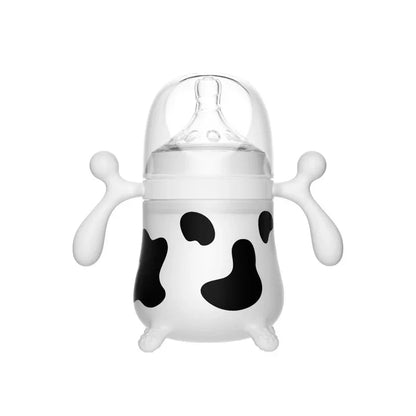 Dr.isla 150/250ML Silicone Baby Bottle Feeding Bottle with Handle for Baby Weaning Anti-Choking Nipple Bottle for Baby BPA Free
