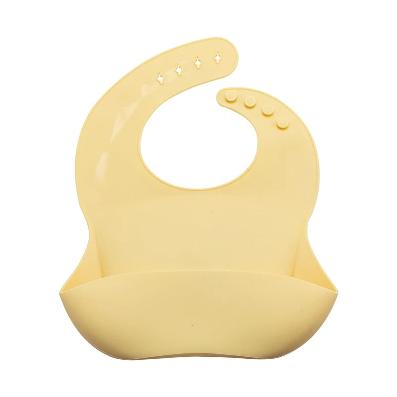 Baby Waterproof Bibs Toddler Silicone Bibs Cute Bowknot Aprons Kids Bib Girl Boy Adjustable Soft Silicone Bib Baby Feeding