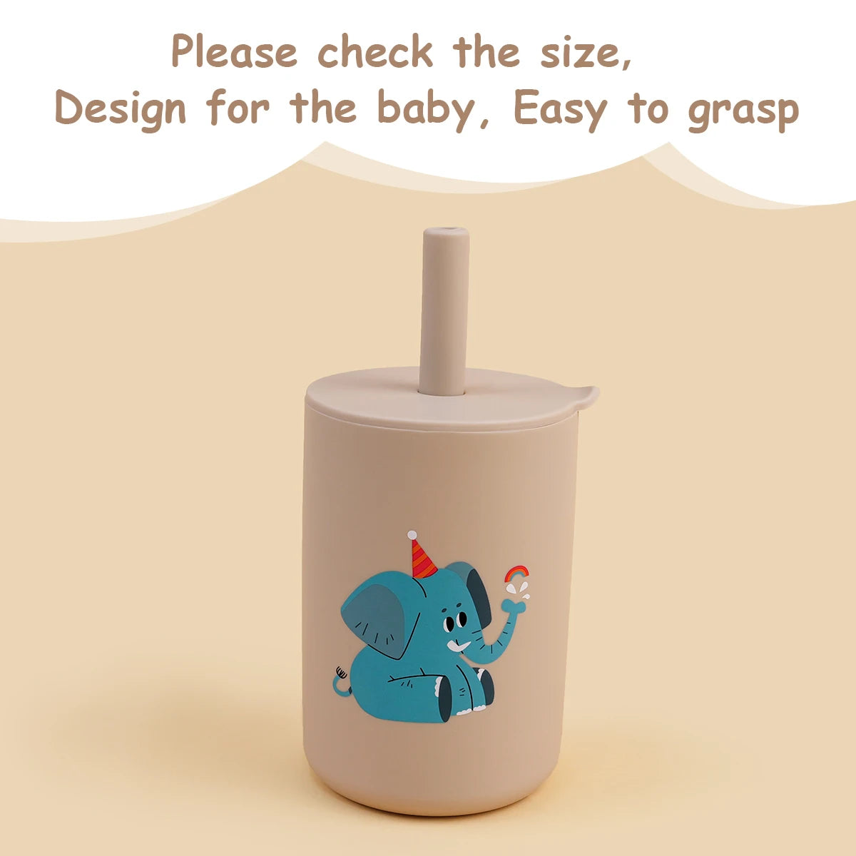 Toddler Feeding Bottle – Silicone Straw Cup for Kids