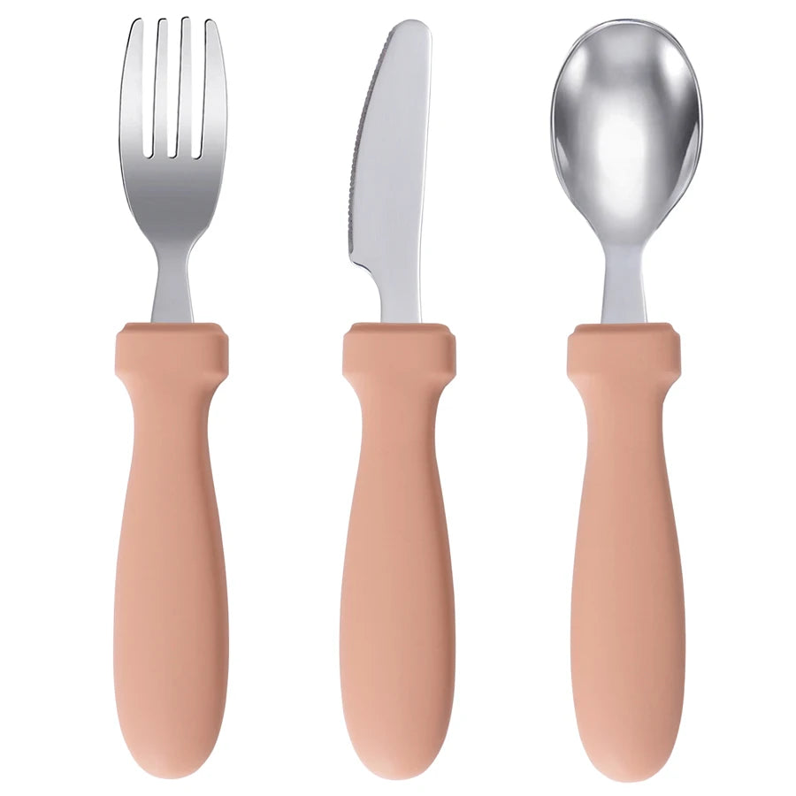 Infant Feeding Set – Silicone Plate, Spoon & Fork