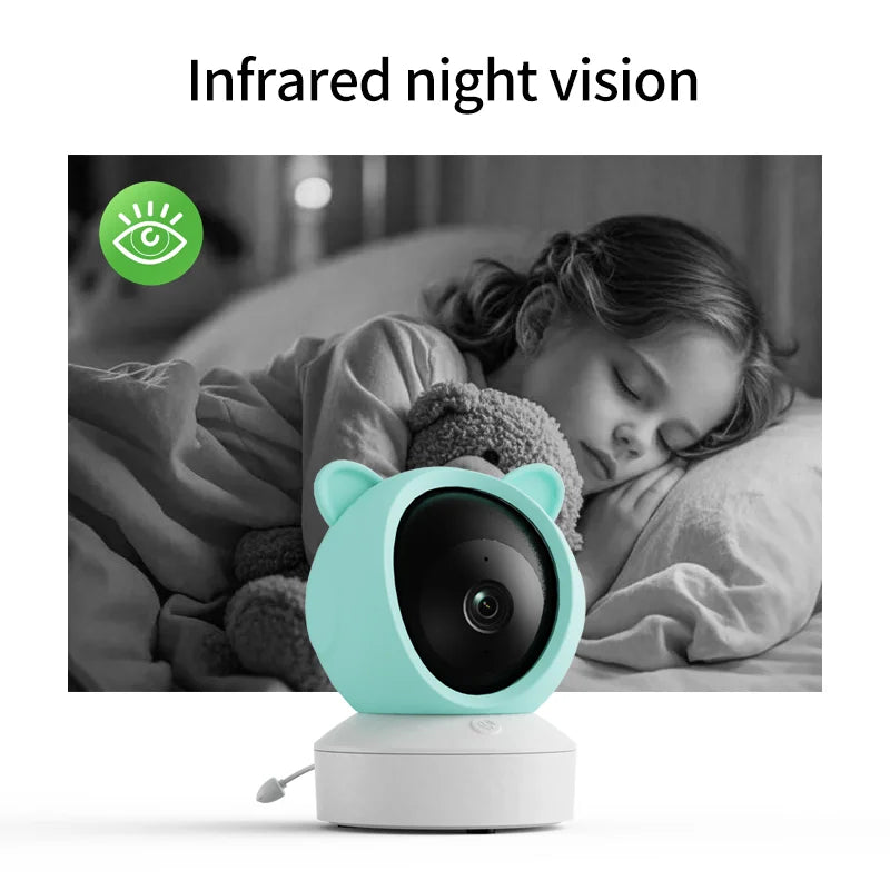 Tuya WIFI remote control Bluetooth connection 2K 3MP monitoring camera one-click call indoor security two-way call baby monitor