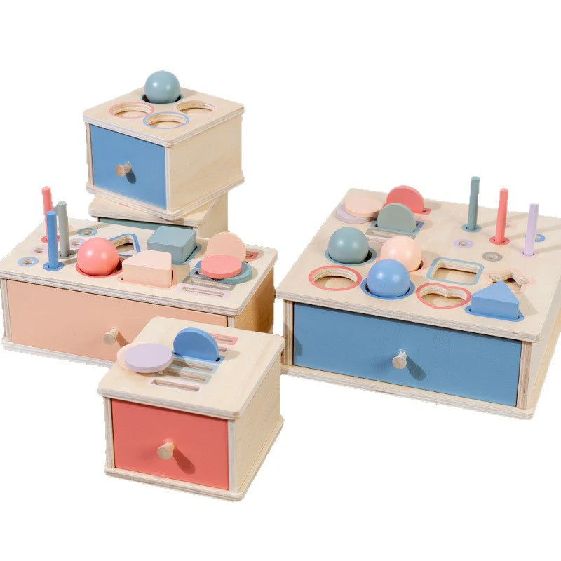 Montessori Wooden Shape & Color Sorting Toy – Fine Motor Busy Board ...
