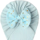 Cute Bow Baby Turban Hat Soft Elastic Beanie for Newborn Girls Summer