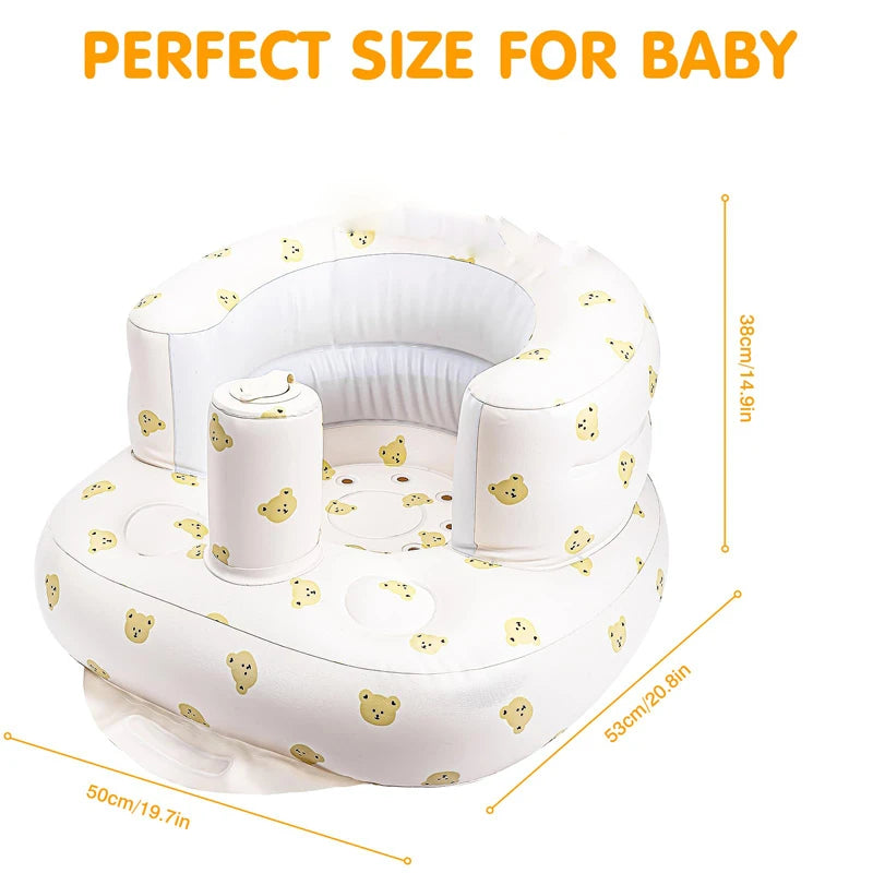 Inflatable Baby Seat – Built-in Pump, Learning & Feeding Chair