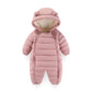 OLEKID 2025 Autumn Winter Baby Rompers Hooded Plus Velvet Warm Baby Girl Jumpsuit Toddler Boys Overalls Infant Newborn Sleepwear