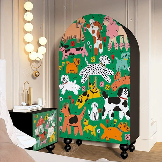 Medium Wooden Wardrobe Storage Portable Children Bedroom Closet Organizer Girls Teen Furniture Home