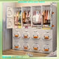 2025 Kids Wardrobe: Stainless Steel Storage Cabinet, Double Door Design Eco-Friendly & Child-Safe Easy Assembly Home Nursery