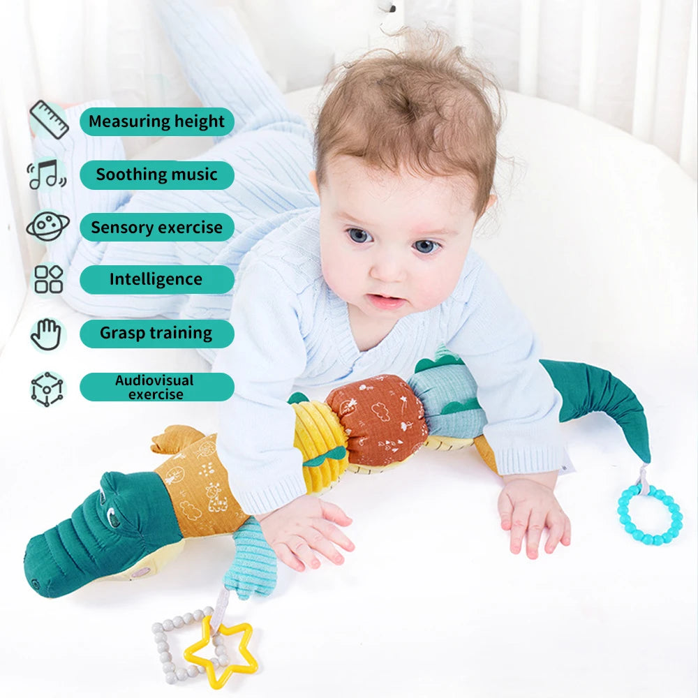 Hochet musical pour bébé – Chenille et Crocodile en peluche
