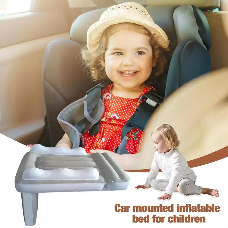 Inflatable Airplane Bed – Kids' Travel Seat Extender with High Sides