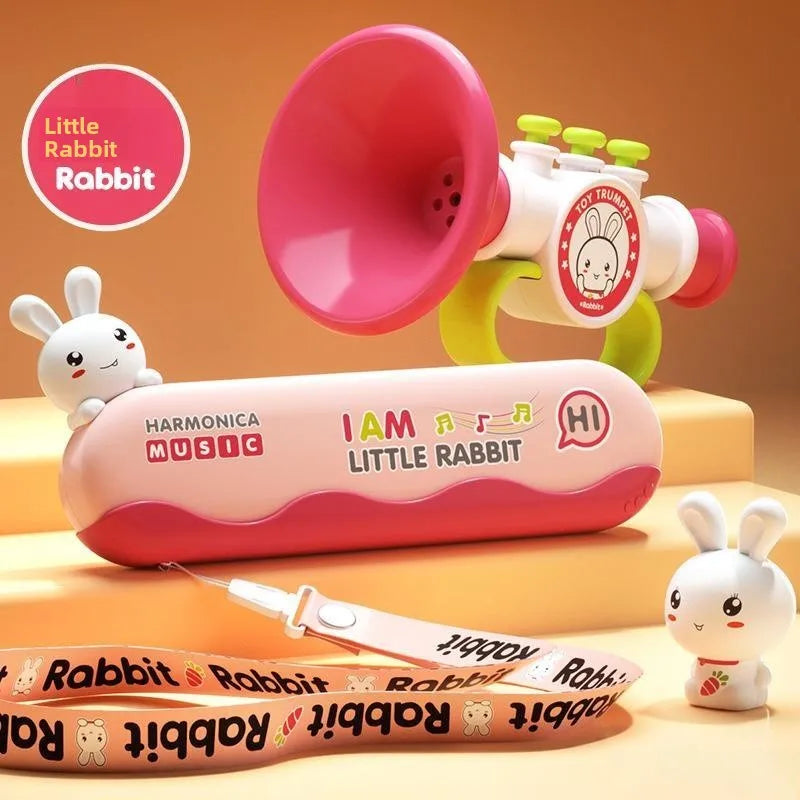 Trumpet Children's Toy Blow Music Baby Can Blow Instrument KIA Purden Brand Suitable for Ages 2 to 4 plus Years Old